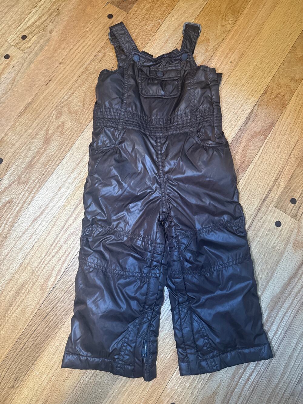 Baby Gap Toddler 2T Brown Snow Bib Overalls Adjustable Straps Insulated Pants